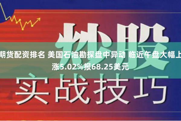 期货配资排名 美国石油勘探盘中异动 临近午盘大幅上涨5.02%报68.25美元